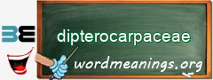 WordMeaning blackboard for dipterocarpaceae